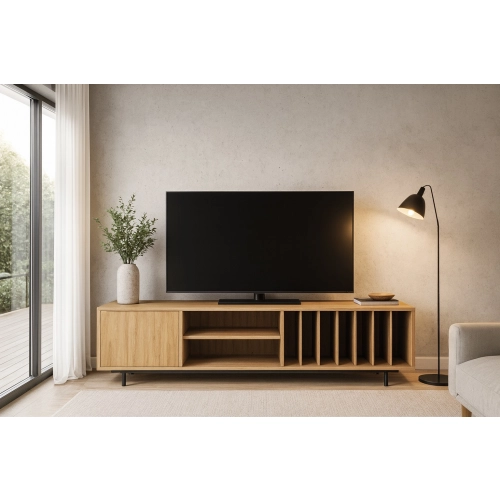 Szafka RTV-86 Drewno Lite Dąb Loft Lakier Rozmiary od 100 cm do 200 cm PREMIUM